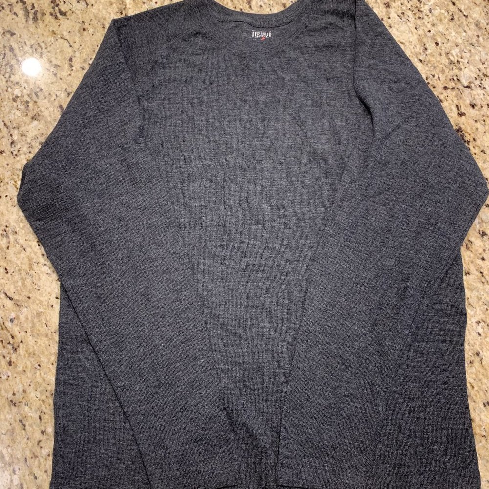 Men's Large Red Head Brand Co. Black Fitted Long-sleeved Shirt